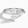 Marquise Adorned Knife Edge Six-Prong Lab Diamond Engagement Ring In Platinum - Lucenjuri