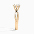 Round Darcy Lab Grown Diamond Engagement Ring In 14K Rose Gold, Side View