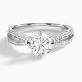 Round Darcy Lab Grown Diamond Engagement Ring In 18K White Gold - Lucenjuri