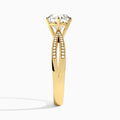 Round Darcy Lab Grown Diamond Engagement Ring In 14K Yellow Gold, Side View