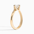 Round Iris Lab Grown Diamond Engagement Ring In 14K Rose Gold, Angle View