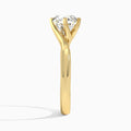 Round Iris Lab Grown Diamond Engagement Ring In 14K Yellow Gold, Side View