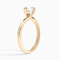 Round Reverie Lab Grown Diamond Engagement Ring In 14K Rose Gold, Angle View