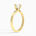 Round Reverie Lab Grown Diamond Engagement Ring In 14K Yellow Gold, Angle View