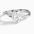 Round Calla Solitaire Lab Grown Diamond Engagement Ring In Platinum - Lucenjuri