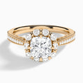 Cushion Luxe Daphne Lab Grown Diamond Engagement Ring In 14K Rose Gold - Lucenjuri