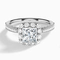 Princess Luxe Daphne Lab Grown Diamond Engagement Ring In 18K White Gold - Lucenjuri