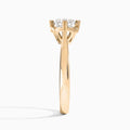 Round Charlotte Lab Grown Diamond Engagement Ring In 14K Rose Gold, Side View