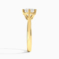 Round Charlotte Lab Grown Diamond Engagement Ring In 18K Yellow Gold, Side View