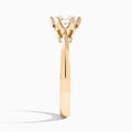 Round Mystique Halo Six-Prong Lab Diamond Engagement Ring In 14K Rose Gold, Side View