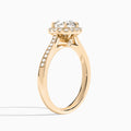 Round Luxe Halo Luna Lab Grown Diamond Engagement Ring In 14K Rose Gold