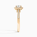 Round Luxe Halo Luna Lab Grown Diamond Engagement Ring In 14K Rose Gold