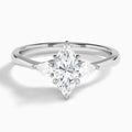 Marquise Petite Couture Three Stone Lab Diamond Engagement Ring In Platinum - Lucenjuri