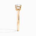 Round Hera Three Stone Lab Diamond Engagement Ring In 14K Rose Gold, Side View