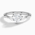 Heart Luxe Ciana Three Stone Lab Diamond Engagement Ring In Platinum - Lucenjuri