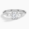 Round Thora Three Stone Lab Diamond Engagement Ring In 18K White Gold - Lucenjuri