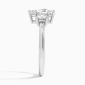 Pear Sonata Three Stone Lab Grown Diamond Engagement Ring In Platinum, Side View