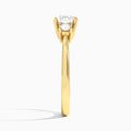 Round Concerto Three Stone Lab Diamond Engagement Ring In 14K Yellow Gold, Side View