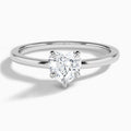 Heart Mystique Halo Lab Grown Diamond Engagement Ring In Platinum - Lucenjuri