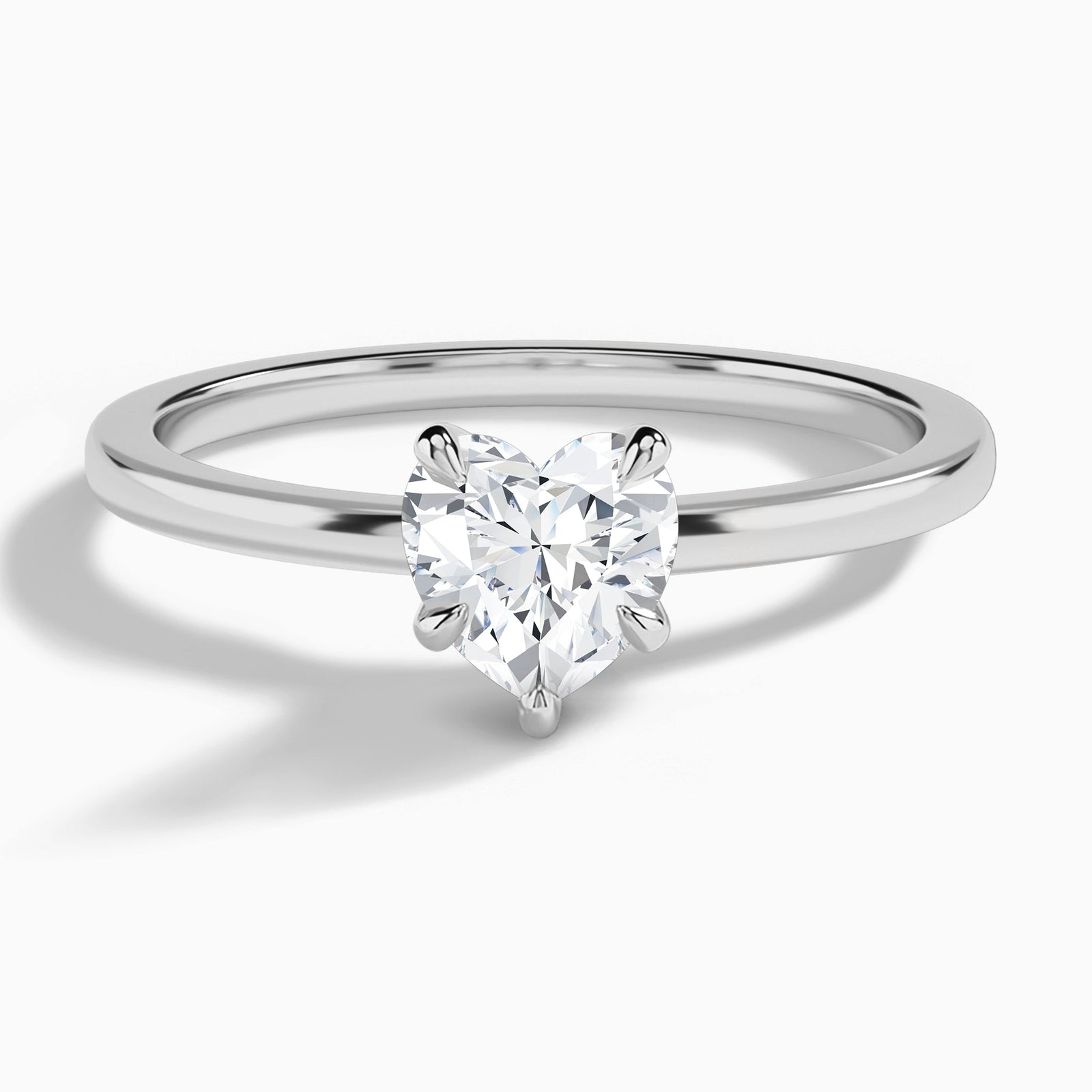 Heart Mystique Halo Lab Grown Diamond Engagement Ring In Platinum - Lucenjuri