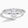 Marquise Mystique Halo Lab Grown Diamond Engagement Ring In Platinum - Lucenjuri