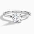 Round Mystique Halo Lab Grown Diamond Engagement Ring In Platinum - Lucenjuri