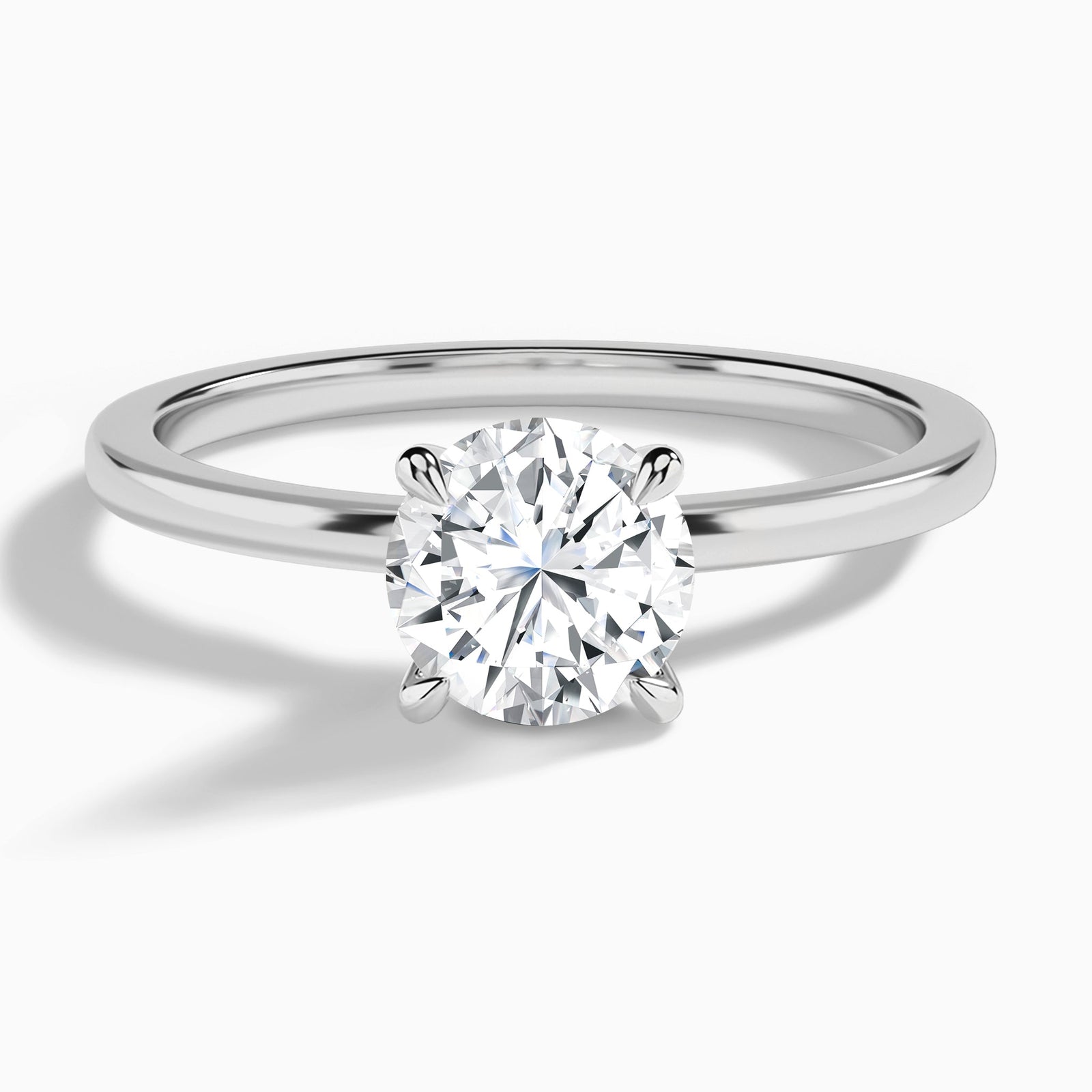 Round Mystique Halo Lab Grown Diamond Engagement Ring In Platinum - Lucenjuri