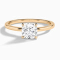 Cushion Mystique Halo Lab Grown Diamond Engagement Ring In 14K Rose Gold - Lucenjuri