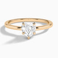 Heart Mystique Halo Lab Grown Diamond Engagement Ring In 14K Rose Gold - Lucenjuri