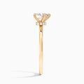 Heart Mystique Halo Lab Grown Diamond Engagement Ring In 14K Rose Gold, Side View