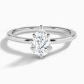 Pear Mystique Halo Lab Grown Diamond Engagement Ring In 14K White Gold - Lucenjuri