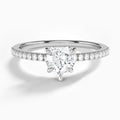 Heart Petite Aurea Lab Grown Diamond Engagement Ring In Platinum - Lucenjuri