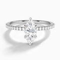 Marquise Petite Aurea Lab Grown Diamond Engagement Ring In Platinum - Lucenjuri