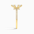 Marquise Petite Aurea Lab Grown Diamond Engagement Ring In 14K Yellow Gold, Side View