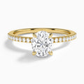 Oval Petite Aurea Lab Grown Diamond Engagement Ring In 18K Yellow Gold - Lucenjuri
