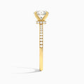 Oval Petite Aurea Lab Grown Diamond Engagement Ring In 18K Yellow Gold, Side View