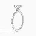 Heart Aurea Lab Grown Diamond Engagement Ring In Platinum, Angle View