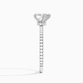 Heart Aurea Lab Grown Diamond Engagement Ring In Platinum, Side View