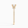 Cushion Aurea Lab Grown Diamond Engagement Ring In 14K Rose Gold, Side View