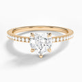 Heart Aurea Lab Grown Diamond Engagement Ring In 14K Rose Gold - Lucenjuri