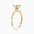Heart Aurea Lab Grown Diamond Engagement Ring In 14K Rose Gold, Angle View