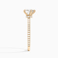 Heart Aurea Lab Grown Diamond Engagement Ring In 14K Rose Gold, Side View