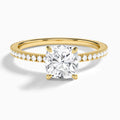 Cushion Aurea Lab Grown Diamond Engagement Ring In 14K Yellow Gold - Lucenjuri