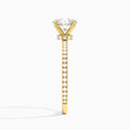 Oval Aurea Lab Grown Diamond Engagement Ring In 14K Yellow Gold, Side View