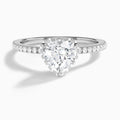 Heart Maia Pavé Lab Grown Diamond Engagement Ring In Platinum - Lucenjuri