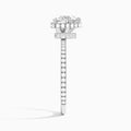 Heart Maia Pavé Lab Grown Diamond Engagement Ring In Platinum, Side View