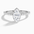 Marquise Maia Pavé Lab Grown Diamond Engagement Ring In Platinum - Lucenjuri