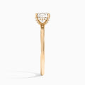 Cushion Seraphine Lab Grown Diamond Engagement Ring In 14K Rose Gold, Side View