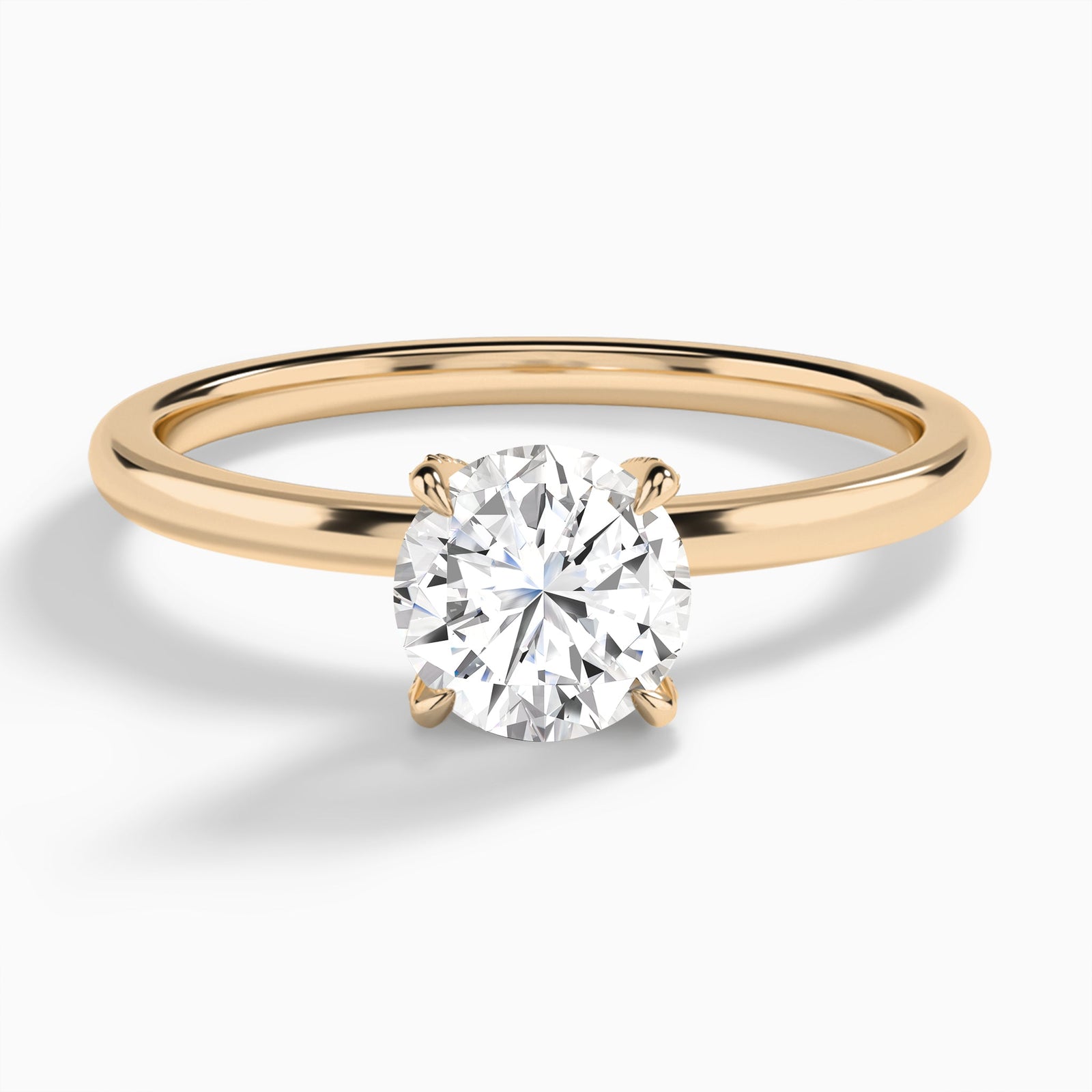 Round Seraphine Lab Grown Diamond Engagement Ring In 14K Rose Gold - Lucenjuri