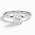 Oval Seraphine Lab Grown Diamond Engagement Ring In 14K White Gold - Lucenjuri